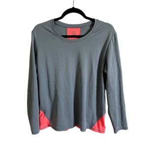Grey and Pink long sleeve shirt